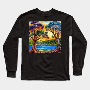 Gum Tree Blue Australian Outback Landscape with the Opera House Long Sleeve T-Shirt